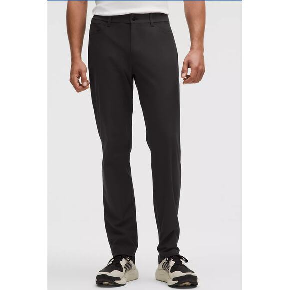 LULULEMON Men's Black ABC Classic-Fit 5 Pocket Pant Size 32 Casual Commuter - Picture 1 of 8